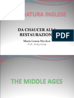 Letteratura Inglese - The Middle Ages 6.10.23