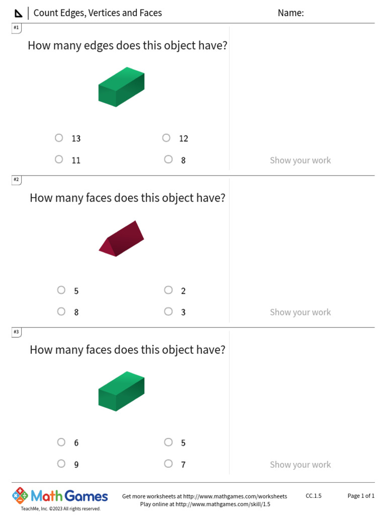 1 5 Count Edges Vertices and Faces | PDF | Art | Computers
