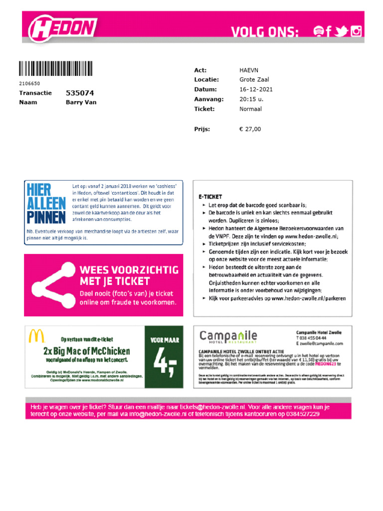 E Ticket PDF