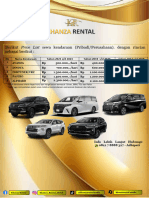 Flayer Penawaran Harga Khanza - Rental - Apart