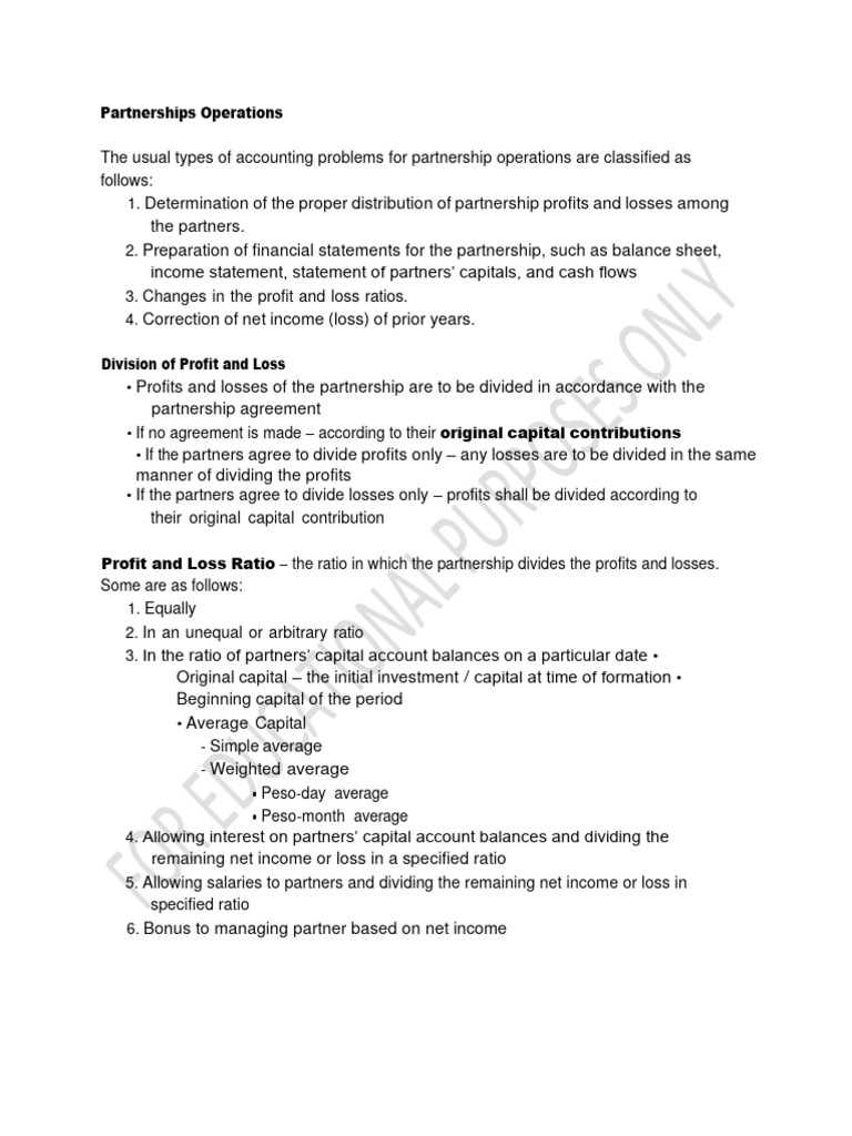 Profit Distribution in Partnerships | PDF | Income Statement | Partnership