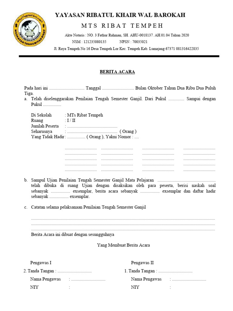 Berita Acara | PDF
