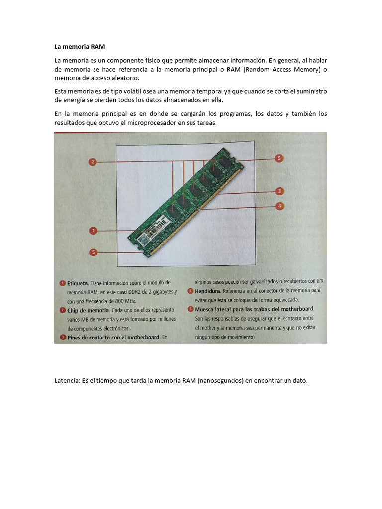 La Memoria RAM | PDF