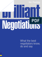Brilliant Negotiations What Brilliant Negotiators Know, Do and Say