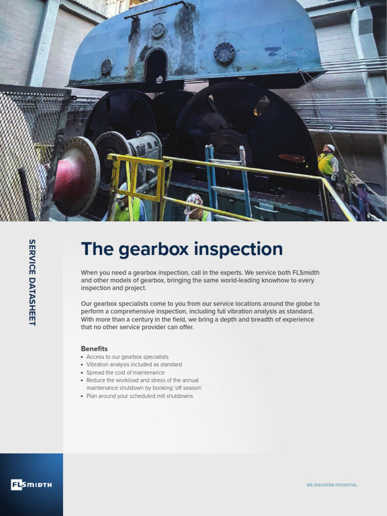 Gearbox Inspection Data Sheet PDF