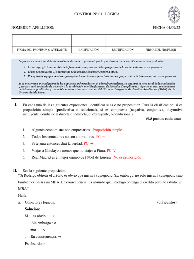 Control 01 - Solución | PDF | Crecimiento personal y profesional | Negocios