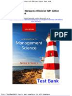 Introduction To Management Science 12th Edition Taylor Test Bank Download