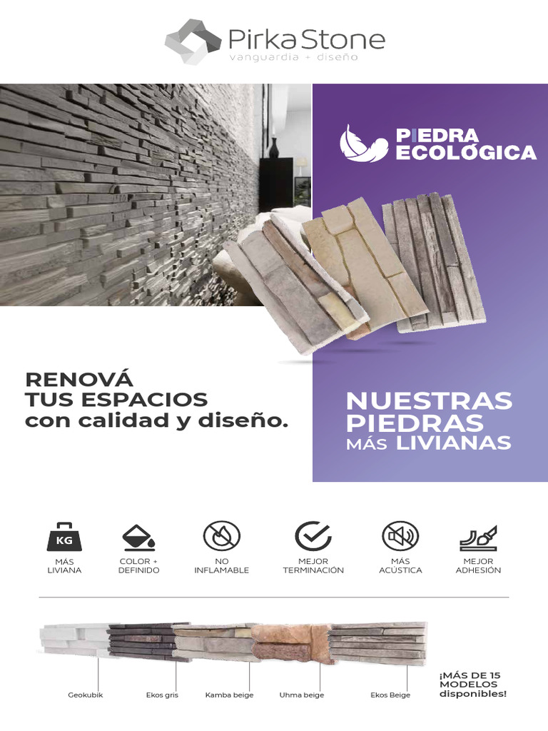 Catálogo de Piedras Ecológicas Pirka | PDF