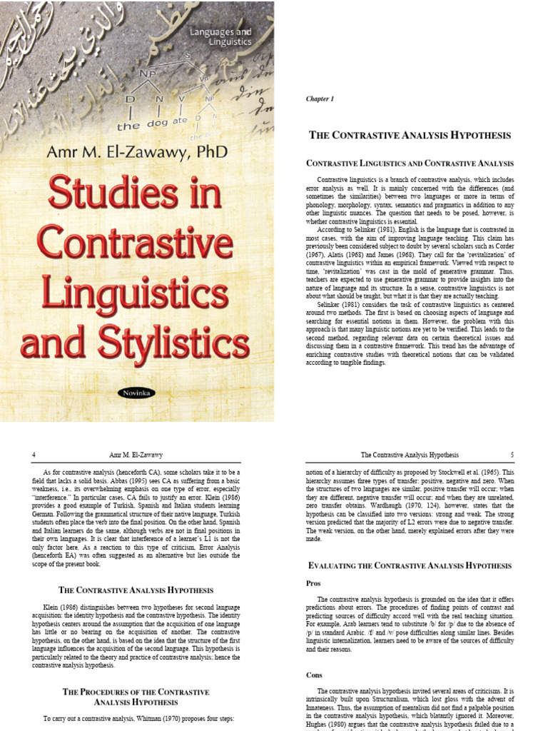 Studies in Contrastive Linguistics and Stylistics | PDF | Arabic ...
