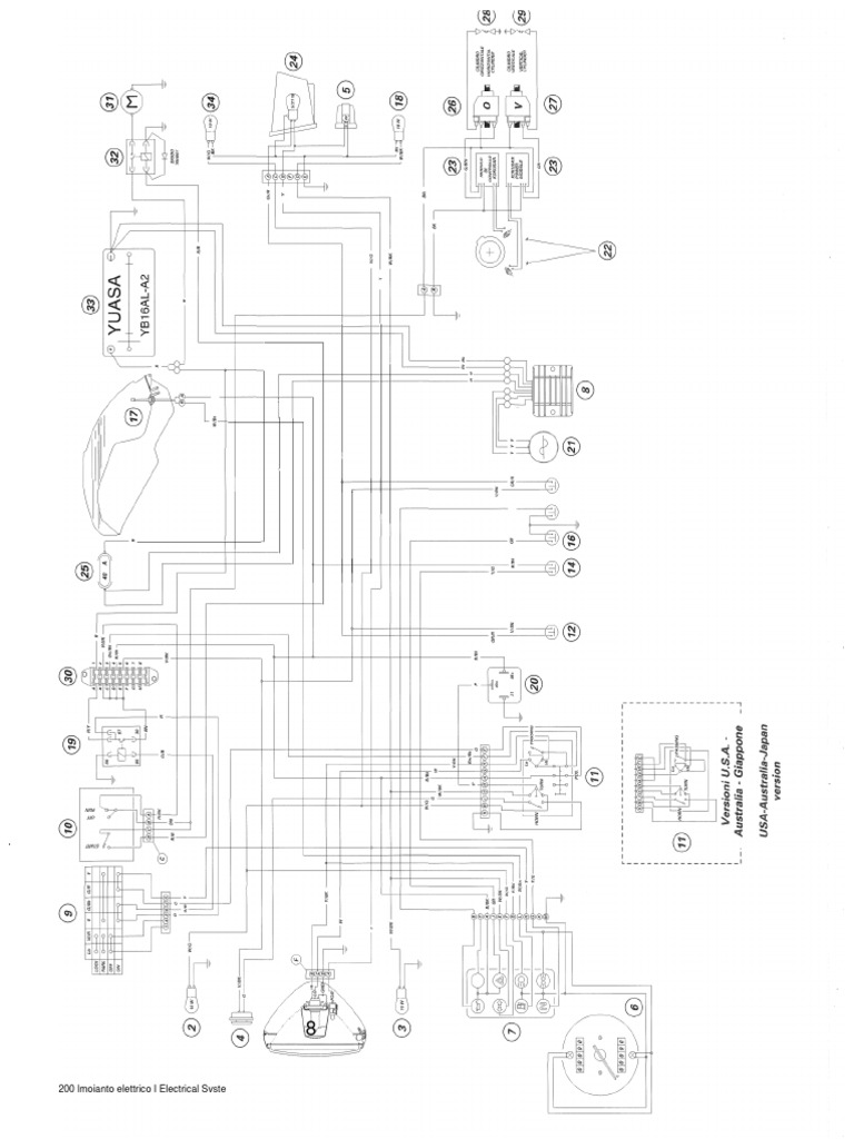 DUCATI Monster 400/600/750 マニュアル 79 配線図 Esquema eléctrico Ducati Monster 600 | PDF | Electricidad