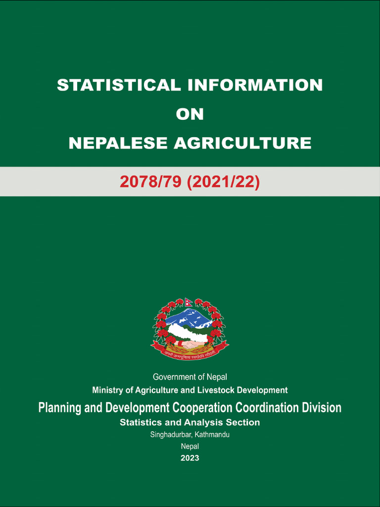 Statistical information on nepalese agriculture 2078 79 2021 22 pdf