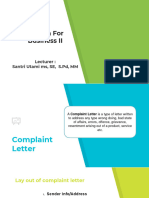 Complaint Letter