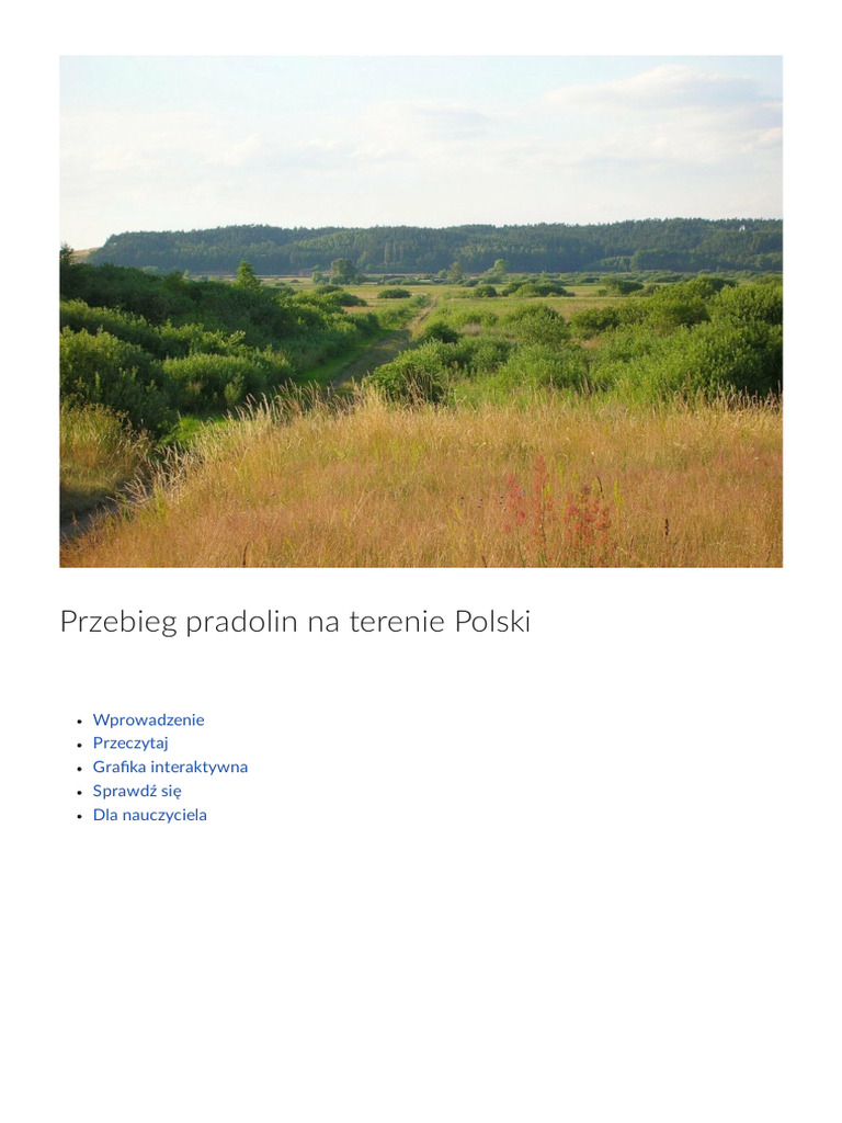 Przebieg Pradolin Na Terenie Pol | PDF
