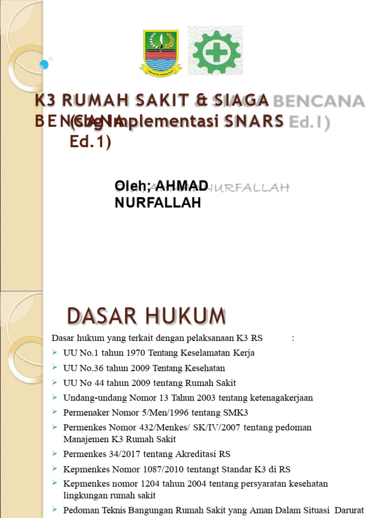 K3 RUMAH SAKIT and SIAGA BENCANA | PDF | Kesehatan Holistik