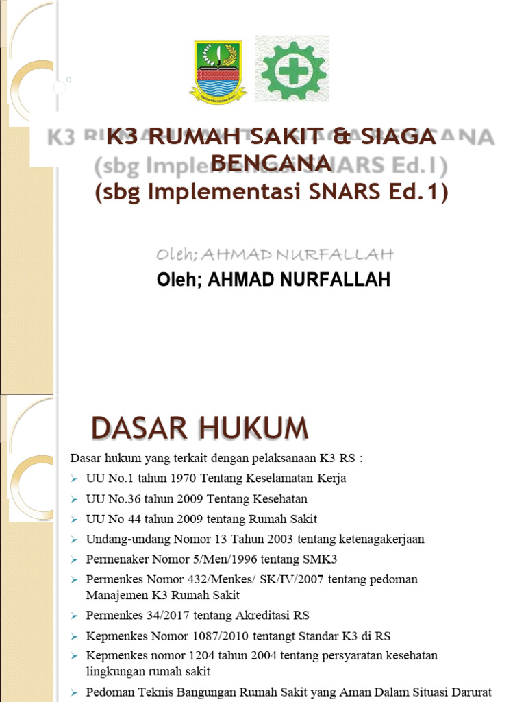 K3 RUMAH SAKIT and SIAGA BENCANA | PDF