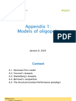 Appendix 1 - Models of Oligopoly