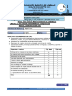 Lista de Cotejo para Evaluar REPRESENTACIÓN DE UNA FÁBULA