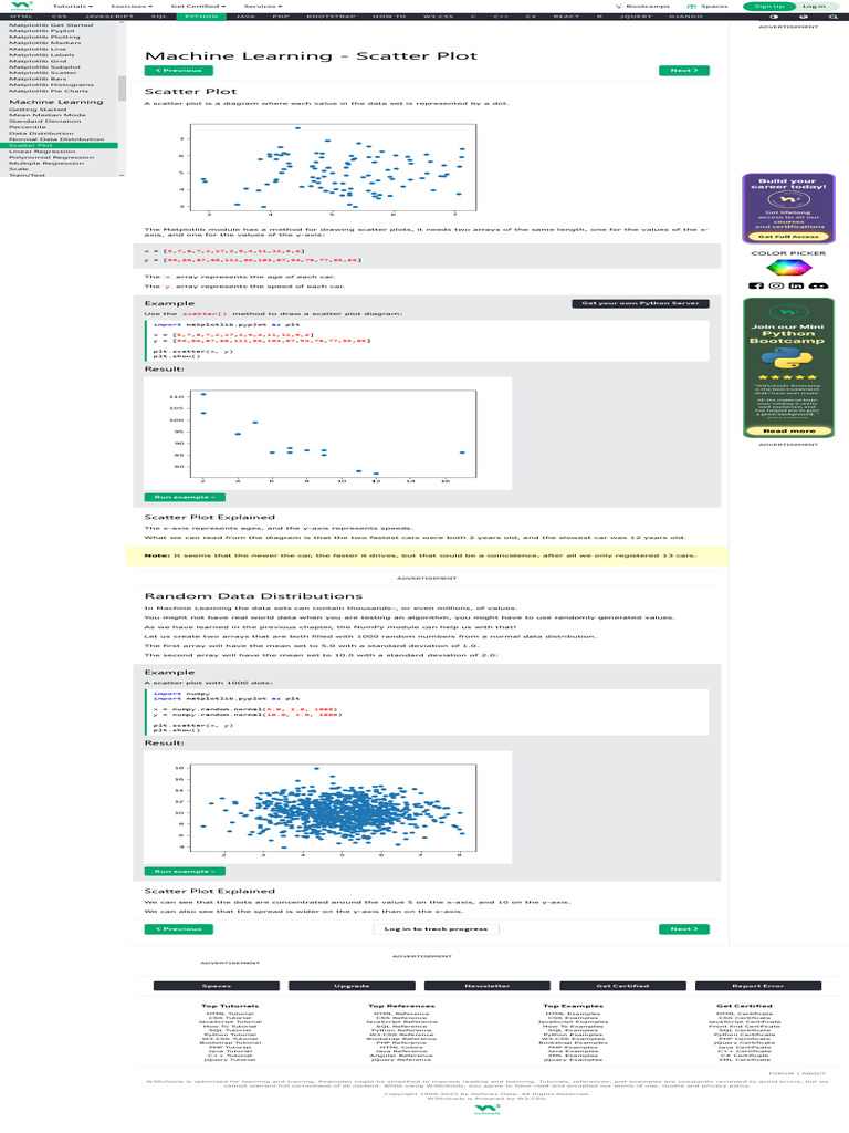 Python Machine Learning Scatter Plot | PDF
