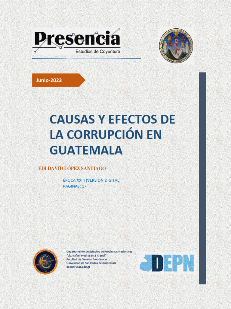 Causas y Efectos de la Corrupción en Guatemala | PDF | Corrupción ...