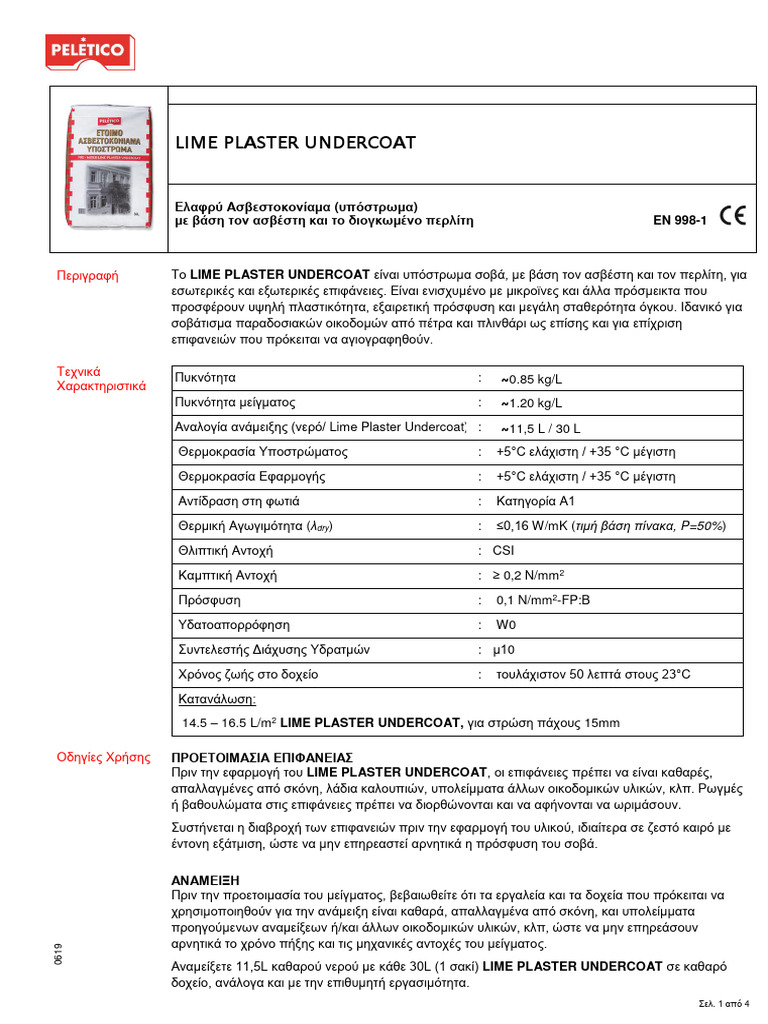 LIME PLASTER UNDERCOAT Tds GR 0619 PDF