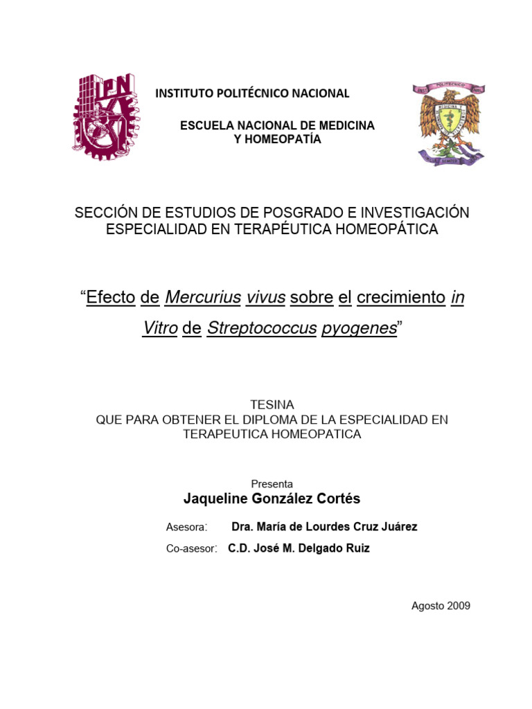 36-Tesina-Efecto Mercurius Vivus Sobre El Crecimiento in Vitro de