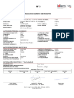 Formulario Ingreso de Muest Ra: Ant Ecedent Es Generales