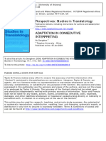 Gengshen Hu (2006) Adaptation in Consecutive Interpreting Perspectives