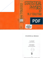 STATISTICAL PHYSICS by YA. P. TERLETSKII