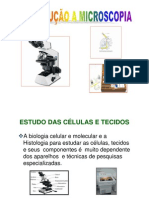 Estudo células tecidos microscopia