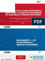 Reglamento de La Ley de Desarrollo Urbano Sostenible