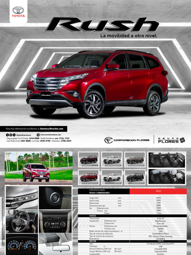 Folleto Rush (1) | PDF | Fabricantes de vehículos de motor | Tecnología ...