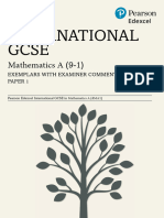 IG Mathematics A Paper 1 Exemplar Responses