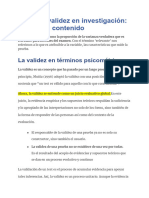 Diversoa Tipos de Validez