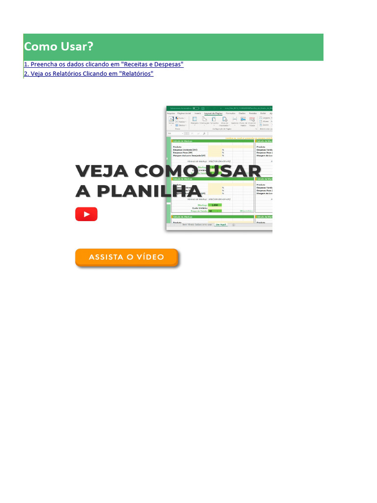 Importar Planilha De Fluxo