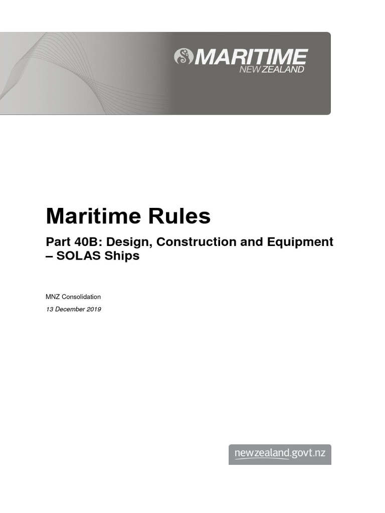 Part40B Maritime Rule | PDF