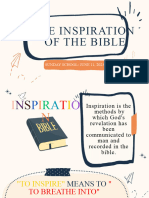 The Inspiration of The Bible