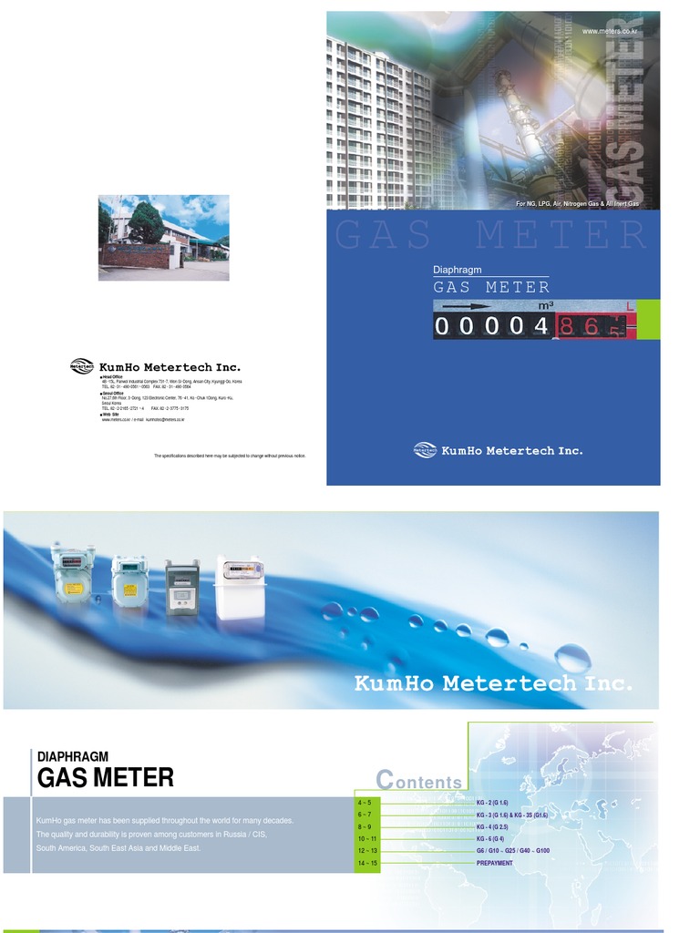 LPG and NG Diaphragm Gas Meters | PDF | Flow Measurement | Valve