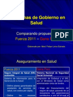 Comparación Planes de Salud Fuerza 2011 y Gana Perú