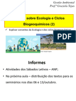 Aula com Noções de Ecologia e Ciclos Biogeoq