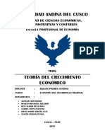 Teoría Del Crecimiento Económico - Investigación Formativa