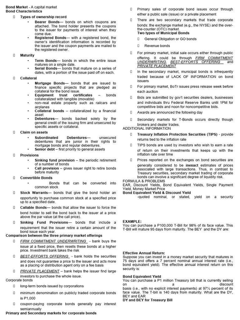 Bond Market | PDF