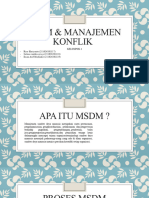 MSDM & Manajemen Konflik
