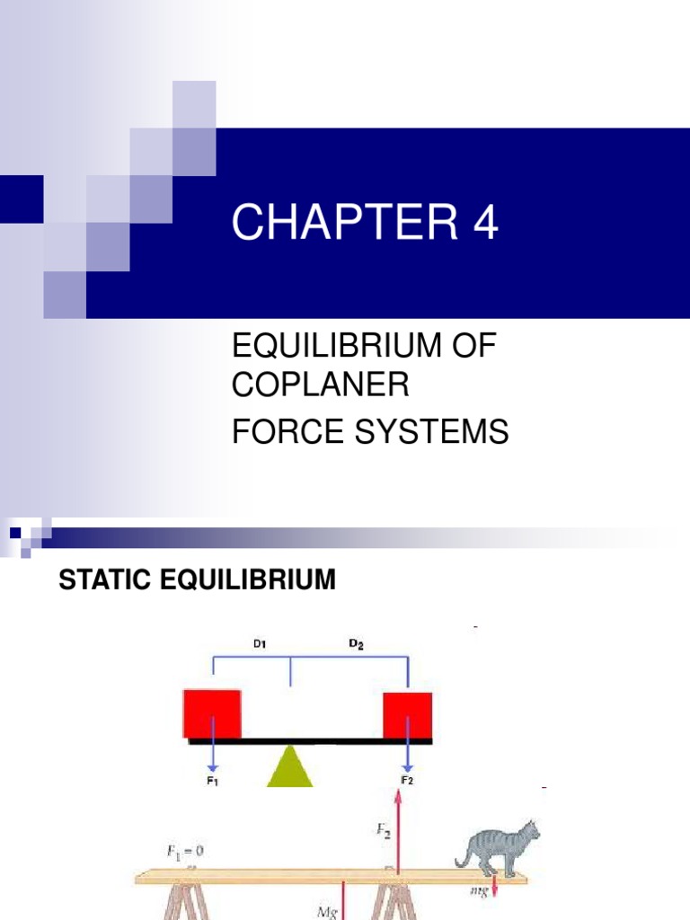 Coplanar Force Systems Equilibrium | PDF | Force | Space