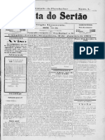 Gazeta Do Sertão Todas As Edições de 1891