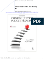 Test Bank For Criminal Justice Policy and Planning 4th Edition Welsh Download