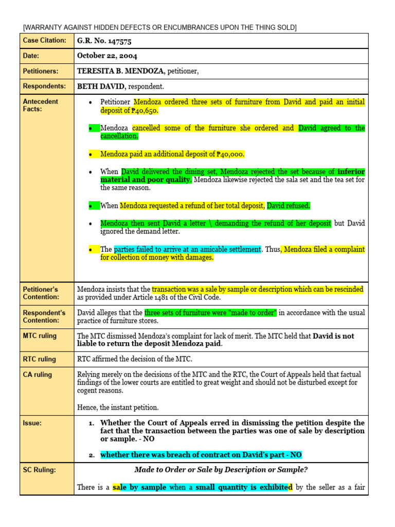 Mendoza v. David | PDF