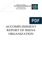 Bsesa Accomplishment Report