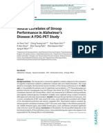 Neural Correlates of Stroop Performance in Alzheimer's Disease: A FDG-PET Study