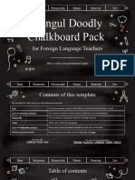 Hangul Doodly Chalkboard Pack For Foreign Language Teachers by Slidesgo