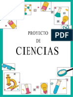 A4 Portada Carátula Proyecto Ciencias Química Doodle Verde y Blanco